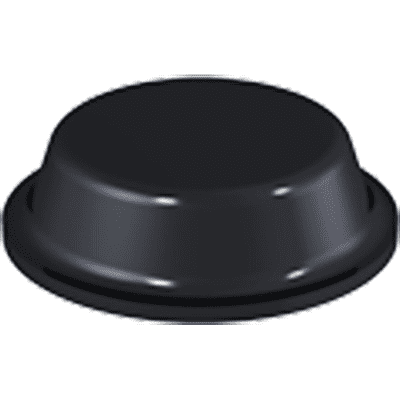 Black Flat Bumpers 12.7 x 3.5mm