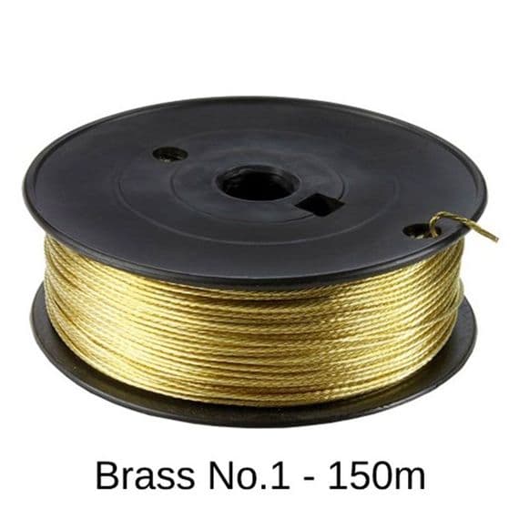 Brass Picture Hanging Wire (#1/6kg) - 150m Roll