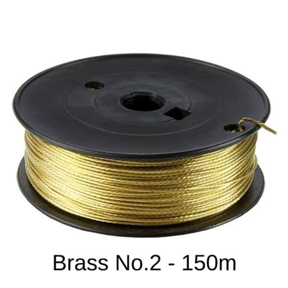 Brass Picture Hanging Wire (#2/11kg) - 150m Roll