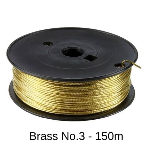Brass Picture Hanging Wire (#3/18kg) - 150m Roll