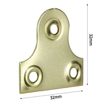 Brass Plated Picture Plate Hanger 32mm Wide
