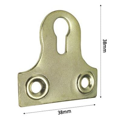 Brass Plated Picture Plate INVERTED SLOTTED Hanger 38mm Wide