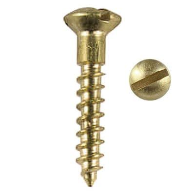 Counter Sunk Slotted Raised Head Brass Screws '4' x 16mm (5/8