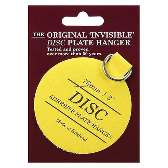 Gummed Disc Plate Hanger 75mm diam