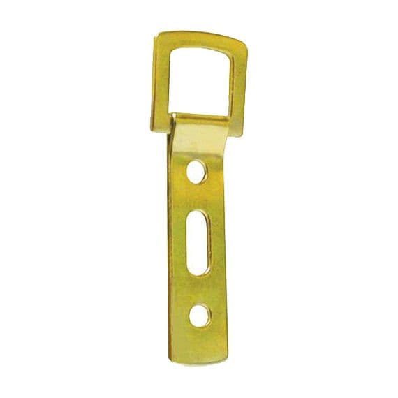 Heavy Duty Slotted Strap Hanger Brass Plated - 61mm