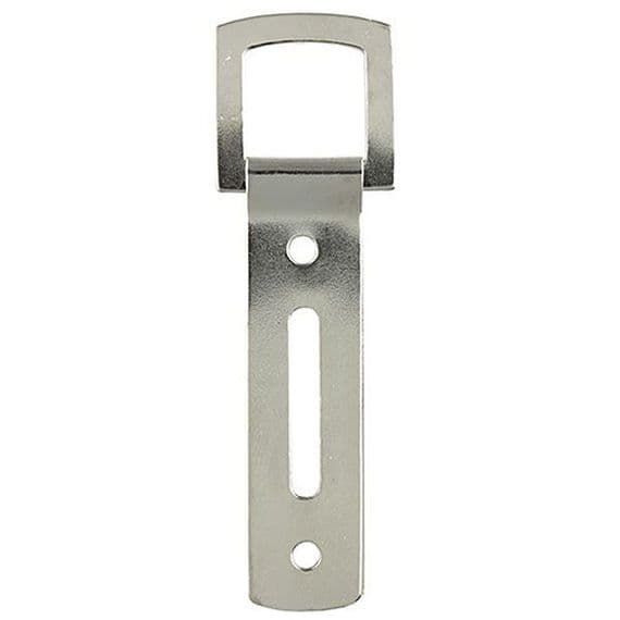 Heavy Duty Slotted Strap Hanger Nickel Plated - 85mm