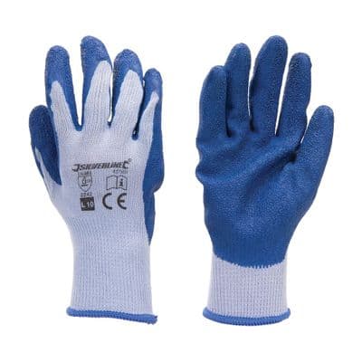 Latex Coated Builders Gloves - Large