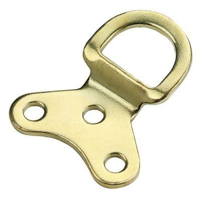 One Solid Piece 3-Hole Plate Ring - Brass Plated