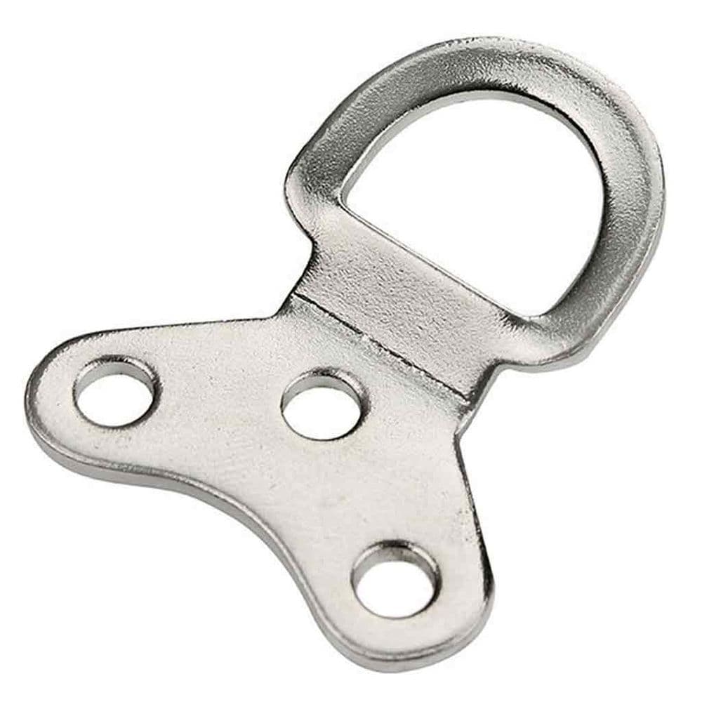 One Solid Piece 3-Hole Plate Ring - Nickel Plated