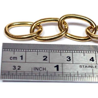 Oval Brass Chain 16mm (5/8