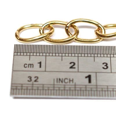 Oval Brass Chain 9mm (3/8