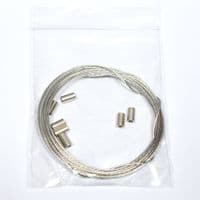 Plastic Coated Stainless Steel Wire 3m + Wire Crimping Ferrules Pack
