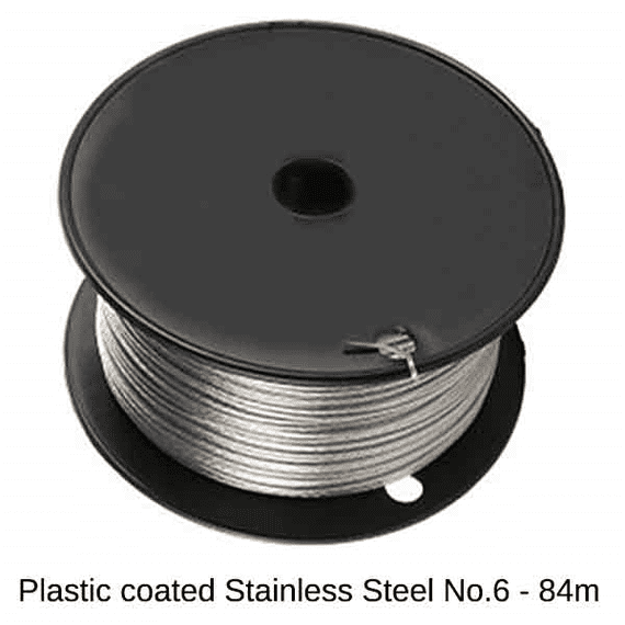 Plastic Coated Wire Stainless Steel (#6/24kg) - 84m Roll