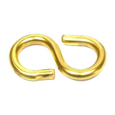 S-Hooks 18mm Brass Plated for Joining Picture Chain