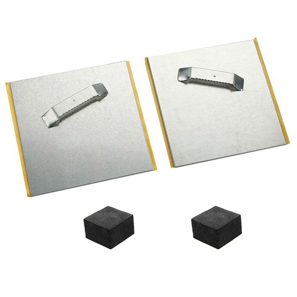 Self Adhesive ANGLED Steel Hanging Plates for Graphic Panels 80x80mm