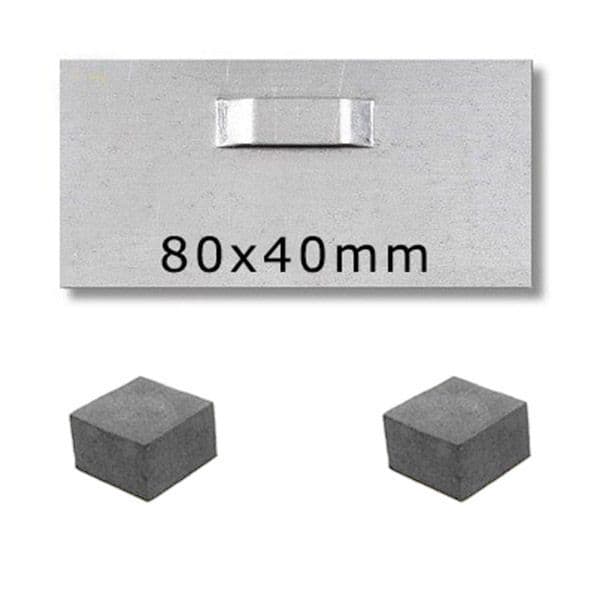 Self Adhesive Steel Hanging Plates for Graphic Panels 80x40mm with