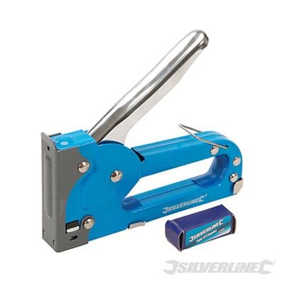 Steel Staple Gun & 100 Staples (Type 53 4-8mm)
