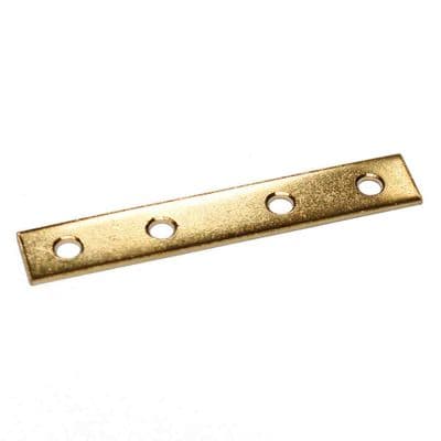 Straight Joining/Reinforcement Plate Solid Brass (medium) 57mm