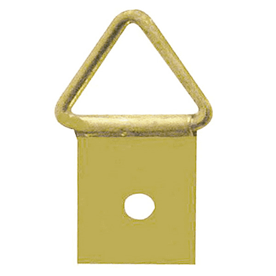 Triangle Hanger 1 Hole, Small, Size '0' - Brass Plated