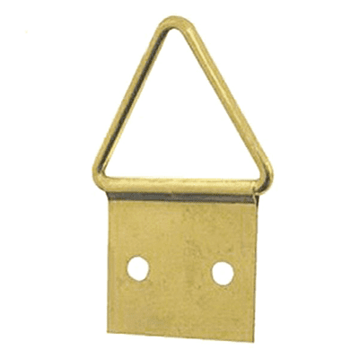 Triangle Hanger 2 Hole, Large, Size '3' - Brass Plated