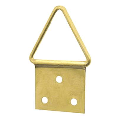 Triangle Hanger 3 Hole, Large, Size '4' - Brass Plated