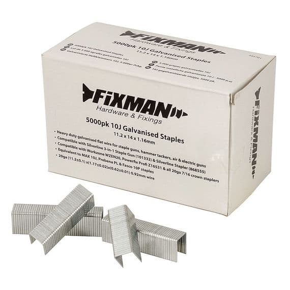 Type 10J Galvanised Staples (14mm) - 5000 Pack
