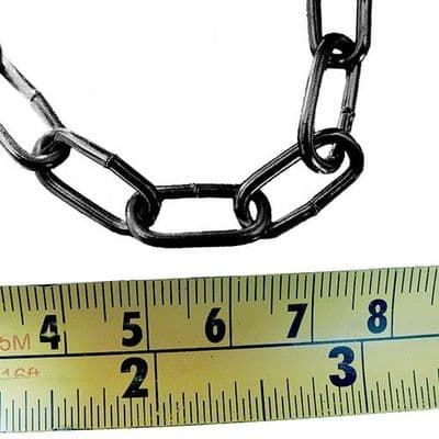 Welded Steel Chain Black (18mm) - by metre