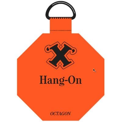 X Hang-On Gummed Adhesive Octagon Hanger