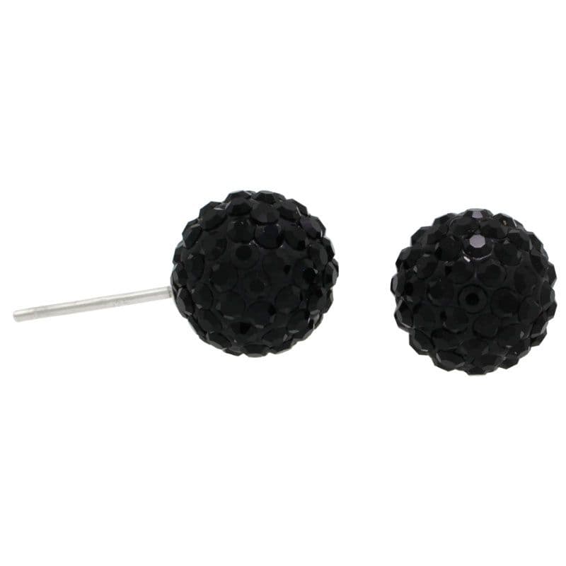 Discover 85+ black crystal ball stud earrings 3tdesign.edu.vn