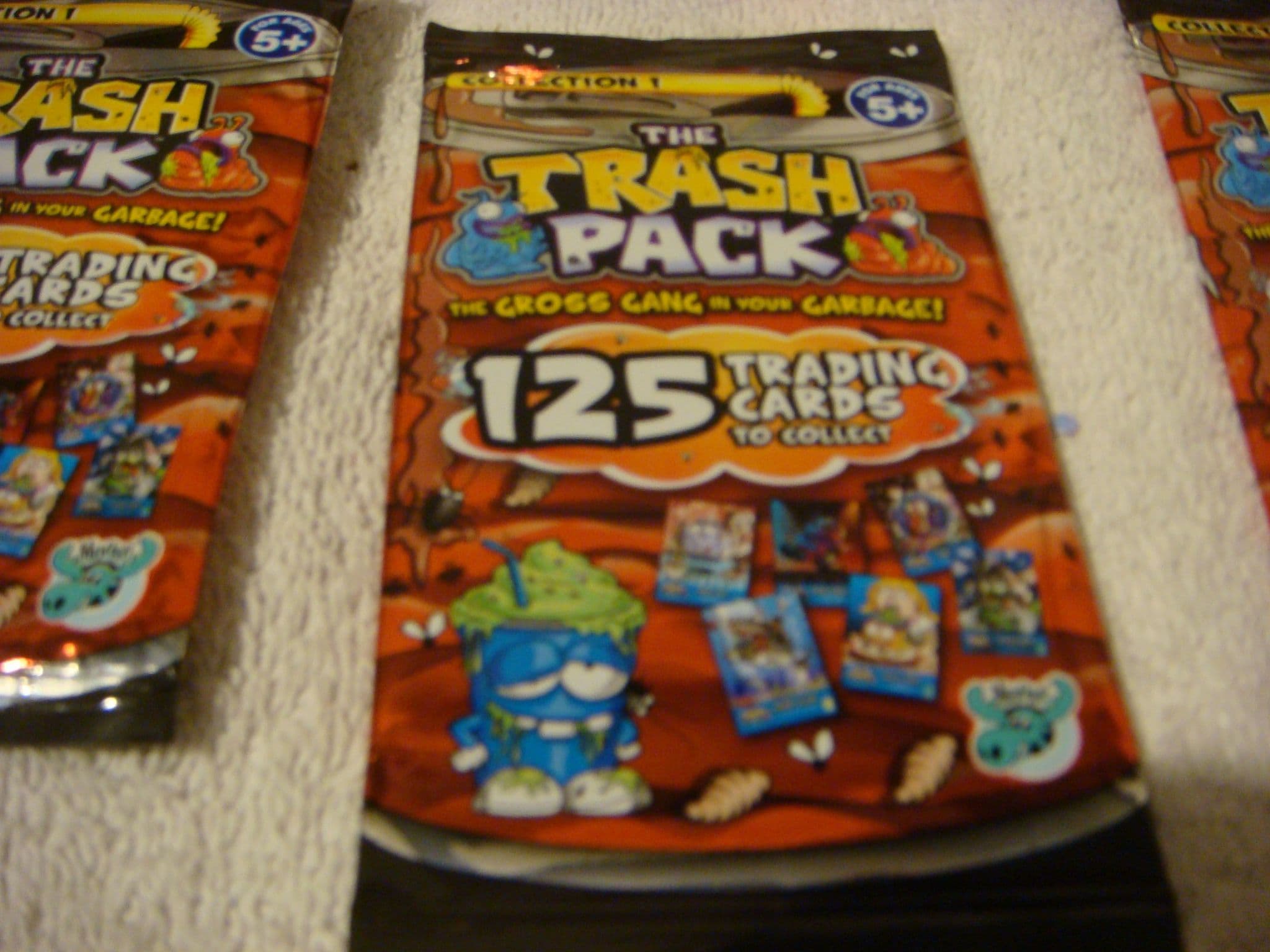 x packs of The Trash Pack trading cards collection the gross gang