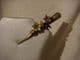 Concorde hair clip peach and yellow flowers bronze clip.