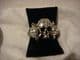 fashion bangle crystal and  silver metal skulls.