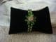 Fashion beaded bracelet blue and silver with green flower .