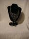 Fashion collar necklace and ear set silver flowers  by Rocco.