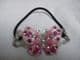 Hair band ponytail holder butterfly shades of pink