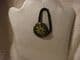 Hair band ponytail holder flower green set in antique brass.