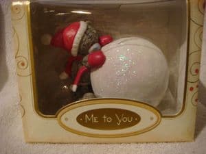 Me To You  money box  bear with snowball pink.
