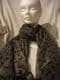 Soft Long light  weight Scarf in grey and small black horses
