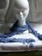 Soft  Long Scarf  lace Blue circles and icicles