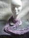 Soft  Long Scarf  lace lilac tear drops.