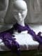 Soft  Long Scarf  lace Purple circles and icicles
