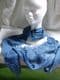 Soft  Long Scarf  paneled lace turquoise