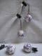 Table cloth clips/ weights blue a white Ceramic Decorative Vintage  pack of 4