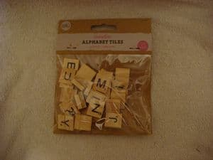 Wooden Alphabet tiles  pack of 30