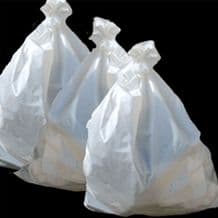 Courier Sacks Plain White -Robust Vinyl Material - Size 915 mm x 1525 mm - 100 sacks per roll