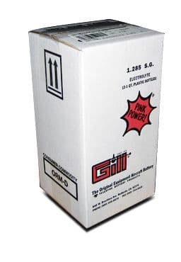 Gill Battery Acid (Electrolyte) 3 Quart Pack (302639)