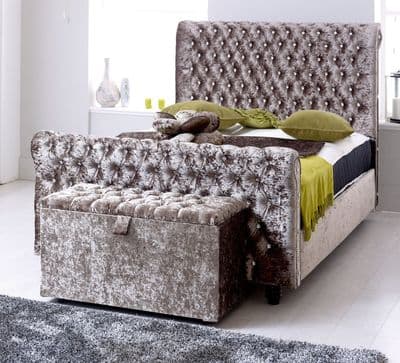 chesterfield sleigh bedframe
