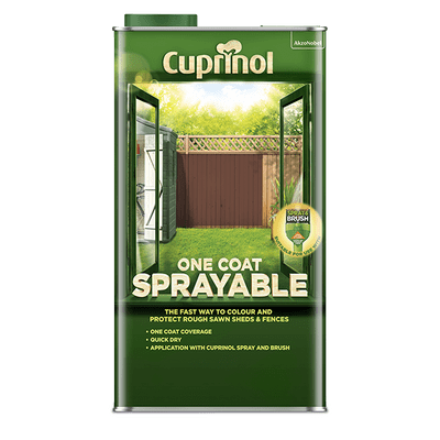 Cuprinol One Coat Sprayable Fence Treatment 5L - Autumn Brown
