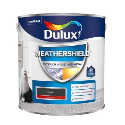 Dulux Weathershield Exterior Gloss 2.5L - Black