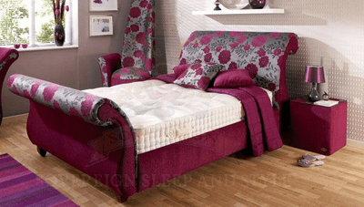 floral sleigh bedframe